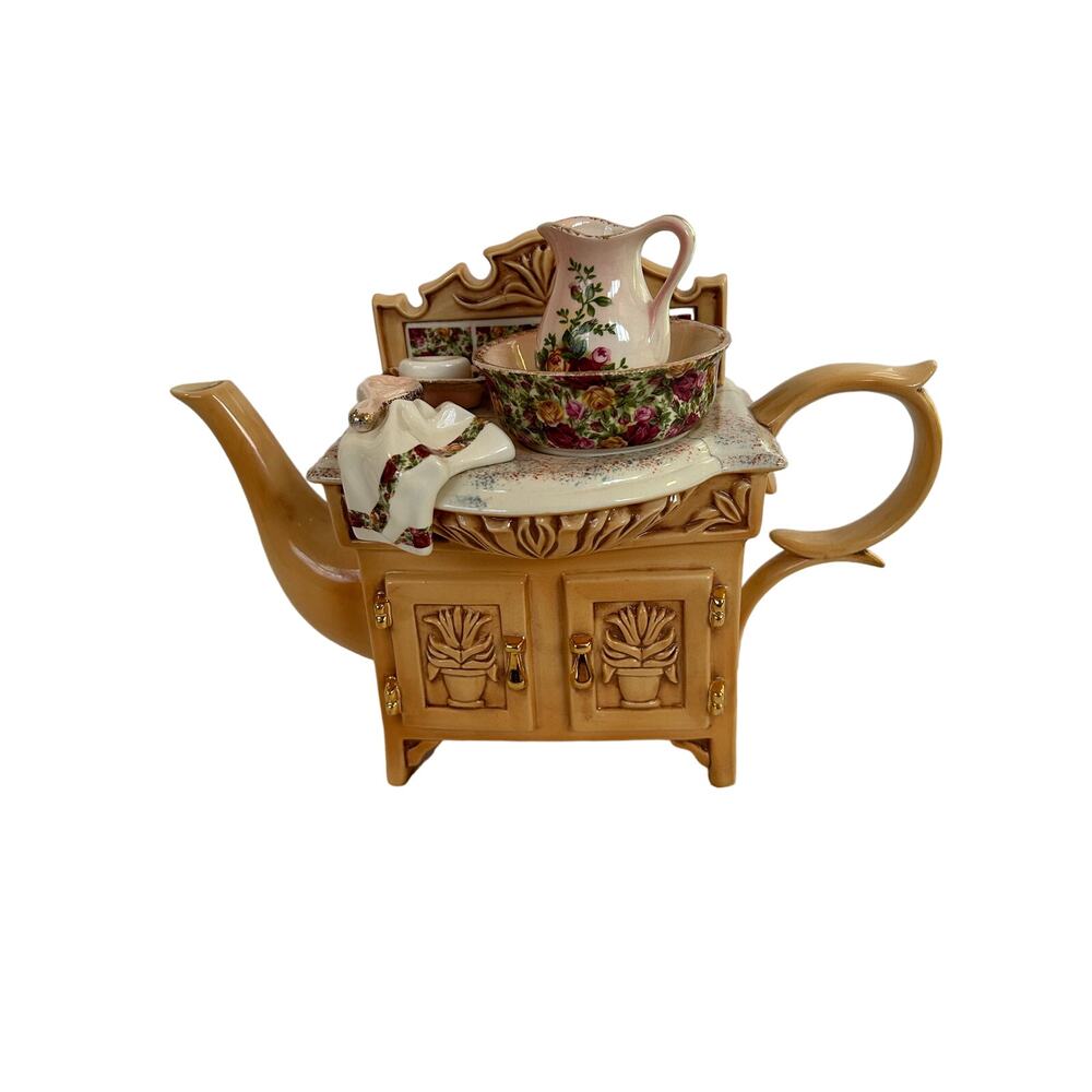 Royal Albert Old Country Roses Large Washstand Teapot by Cardew Design
